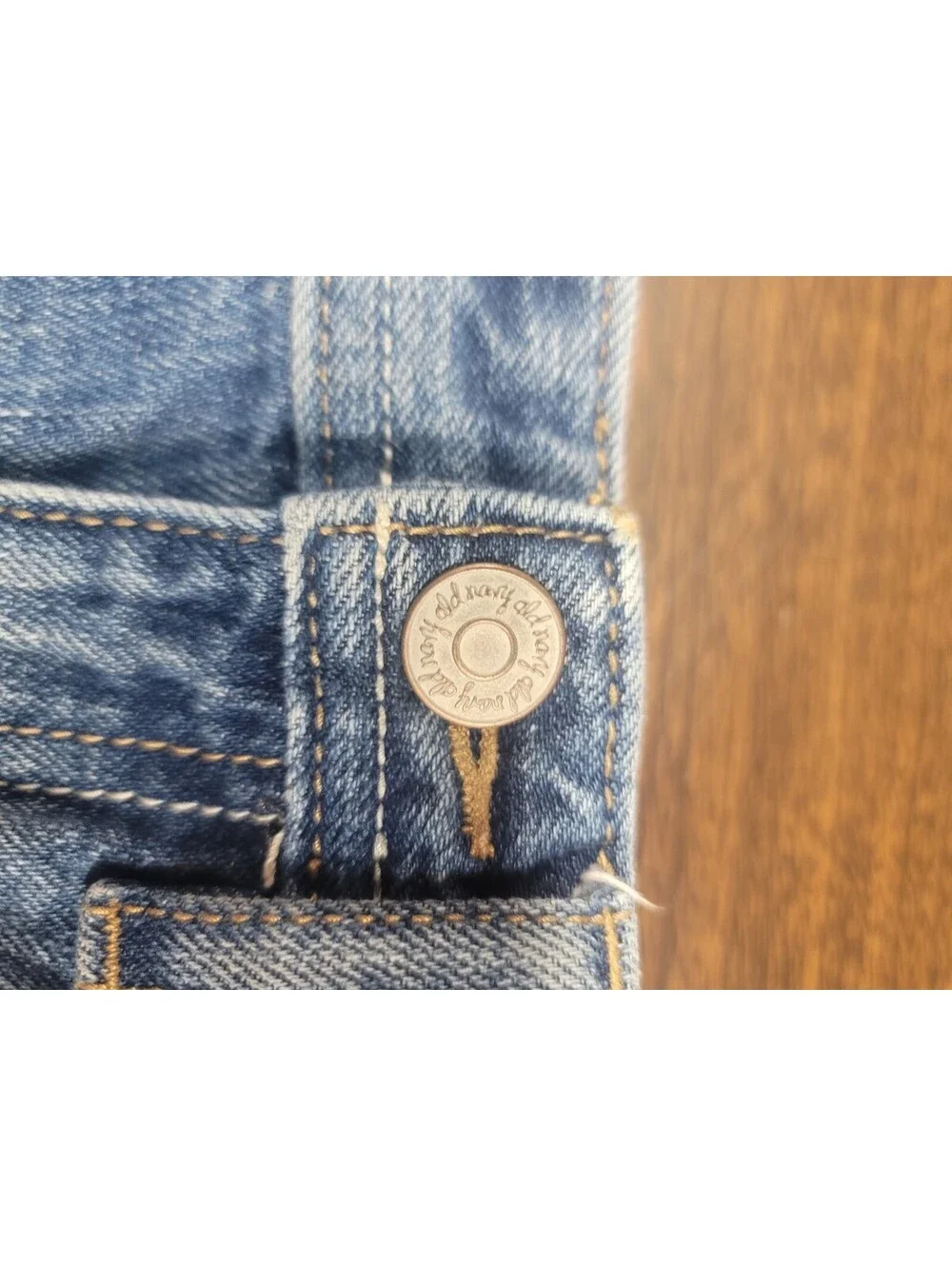Girls Old Navy Skirt Size 8 Blue Jean Denim Button Adjusters